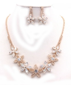 Crystal Rhinestone Jewelry Set for Women NB300624 GOLD CL